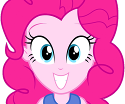 Size: 1280x1064 | Tagged: safe, artist:ftvs-cm45, derpibooru import, edit, edited screencap, screencap, equestria girls, friendship games, bust, cute, grin, looking at you, not a vector, portrait, sleeveless, smiling, solo, teeth