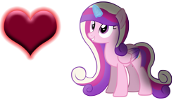 Size: 9072x5200 | Tagged: safe, artist:laszlvfx, derpibooru import, princess cadance, pony, absurd resolution, heart, magic, simple background, solo, transparent background