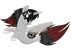 Size: 1160x840 | Tagged: safe, artist:ffstef09, derpibooru import, oc, oc only, alicorn, seapony (g4), dorsal fin, fin wings, fish tail, flowing mane, flowing tail, green eyes, movie accurate, open mouth, seaponified, simple background, smiling, solo, species swap, tail, transparent background, unshorn fetlocks, wings