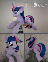 Size: 2696x3500 | Tagged: safe, artist:lanacraft, derpibooru import, twilight sparkle, twilight sparkle (alicorn), alicorn, pony, irl, photo, plushie, solo