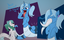 Size: 5000x3140 | Tagged: safe, artist:triksa, derpibooru import, oc, oc:biru, lamia, original species, abstract background, fetish, nom, tail sticking out, tongue, tongue out, vore, willing vore