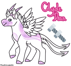 Size: 1950x1800 | Tagged: safe, artist:misskanabelle, derpibooru import, oc, oc only, pegasus, colored hooves, horns, male, pegasus oc, raised hoof, raised leg, simple background, smiling, solo, stallion, transparent background, wings