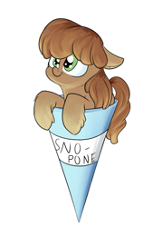 Size: 1000x1400 | Tagged: safe, artist:rocket-lawnchair, oc, oc only, oc:evergreen, pony, /mlp/, cute, female, fluffy, mare, simple background, sno-pone, snow cone, snowcone, snowpony (species), solo, taiga pony, white background, wip, yakutian horse
