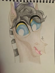 Size: 2448x3264 | Tagged: safe, artist:diamond06mlp, derpibooru import, oc, oc only, oc:paradox, draconequus, bust, draconequus oc, male, signature, solo, traditional art