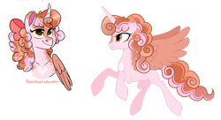 Size: 1920x1048 | Tagged: safe, artist:teal-quil, derpibooru import, oc, oc:cupid cake, alicorn, pony, female, magical lesbian spawn, mare, offspring, parent:princess flurry heart, parent:pumpkin cake, parents:pumpkin heart, simple background, solo, transparent background