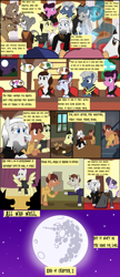 Size: 1280x2962 | Tagged: safe, artist:mr100dragon100, derpibooru import, oc, oc:thomas the wolfpony, bat pony, ghost, ghost pony, pony, undead, vampire, vampony, comic:a king's journey home, comic, dark forest au's dracula, dark forest au's phantom of the opera (erik), mare in the moon, moon, mummy, night, stage, swamp pony, witch