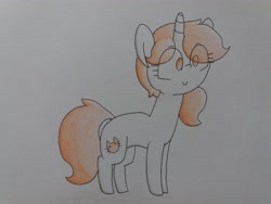 Size: 4128x3096 | Tagged: safe, artist:cherro, derpibooru import, oc, oc only, oc:kitty kit, pony, unicorn, solo, traditional art