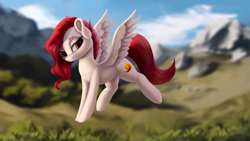 Size: 4000x2250 | Tagged: safe, artist:flusanix, derpibooru import, oc, oc only, pegasus, pony, solo