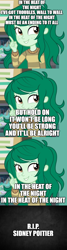 Size: 500x1871 | Tagged: safe, derpibooru import, edit, edited screencap, screencap, wallflower blush, better together, equestria girls, comic, in memoriam, rest in peace, screencap comic, singing, song reference