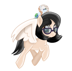 Size: 720x712 | Tagged: safe, artist:be_yourself, derpibooru exclusive, derpibooru import, oc, oc:altersmay (irl), oc:altersmay earth, pegasus, pony, 2022 community collab, alicorn wings, black hair, derpibooru community collaboration, female, filly, foal, glasses, looking at you, mare, photo, plushie, pointy ponies, simple background, transparent background, vector, wings