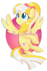 Size: 3212x4824 | Tagged: safe, artist:kimmyartmlp, derpibooru import, oc, oc only, oc:vanilla swirl, pegasus, pony, female, flying, high res, mare, simple background, solo, spread wings, transparent background, wings