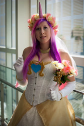 Size: 3162x4743 | Tagged: safe, artist:unkcos19, derpibooru import, princess cadance, human, anime expo, anime expo 2012, clothes, cosplay, costume, dress, flower, gloves, irl, irl human, long gloves, photo, wedding dress