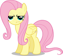 Size: 2595x2312 | Tagged: safe, artist:drewdini, derpibooru import, fluttershy, pegasus, pony, female, fluttershy is not amused, high res, looking at you, simple background, solo, transparent background, unamused, vector