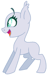 Size: 358x544 | Tagged: safe, artist:awoomarblesoda, derpibooru import, oc, oc only, earth pony, pony, bald, base, earth pony oc, eyelashes, simple background, smiling, solo, white background