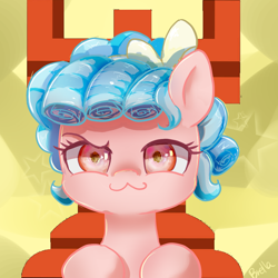 Size: 1000x1000 | Tagged: safe, artist:brella, derpibooru import, cozy glow, pony, :3, avatar, cutie mark, dreamworks face, rook, solo