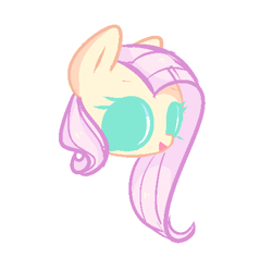 Size: 486x483 | Tagged: safe, artist:ambarloo, derpibooru import, fluttershy, pony, big eyes, cute, empty eyes, female, head only, mare, open mouth, shyabetes, simple background, solo, white background