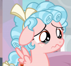 Size: 800x747 | Tagged: safe, derpibooru import, screencap, cozy glow, pegasus, pony, marks for effort, season 8, animated, bow, cropped, crying, curly hair, curly mane, ears back, female, filly, foal, freckles, gif, hair bow, nodding, ribbon, sad, small wings, solo, spread wings, teary eyes, two toned mane, wavy mouth, wings