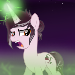 Size: 2000x2000 | Tagged: safe, artist:pizzamovies, derpibooru import, oc, oc only, oc:rosa maledicta, pony, unicorn, equestria at war mod, disgusted, female, magic, magic aura, mare, solo