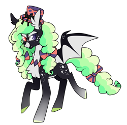 Size: 1711x1681 | Tagged: safe, artist:kaikururu, derpibooru import, oc, oc only, bat pony, pony, bat pony oc, bat wings, chest fluff, colored hooves, ear fluff, ears, female, hat, heterochromia, mare, simple background, solo, top hat, transparent background, wings
