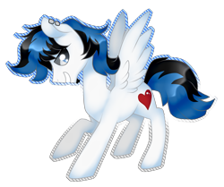 Size: 2121x1777 | Tagged: safe, artist:kaikururu, derpibooru import, oc, oc only, pegasus, pony, ear piercing, earring, grin, jewelry, male, pegasus oc, piercing, raised hoof, raised leg, simple background, smiling, solo, stallion, transparent background, wings