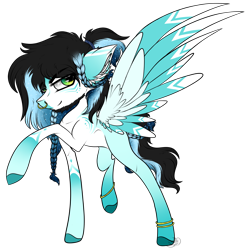 Size: 2489x2505 | Tagged: safe, artist:beamybutt, derpibooru import, oc, oc only, pegasus, pony, bracelet, ear fluff, ears, eye clipping through hair, jewelry, male, nose piercing, nose ring, pegasus oc, piercing, raised hoof, raised leg, simple background, solo, stallion, transparent background, wings