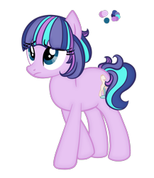 Size: 1500x1728 | Tagged: safe, artist:magicpebbles, derpibooru import, oc, oc only, oc:pastel poppy, earth pony, pony, base used, blue eyes, earth pony oc, eye clipping through hair, female, frown, full body, hooves, mare, multicolored mane, multicolored tail, simple background, solo, tail, three quarter view, transparent background