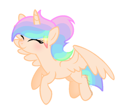 Size: 742x654 | Tagged: safe, artist:sugarcubecreationz, derpibooru import, oc, oc:blissful moon, alicorn, pony, base used, eyes closed, female, mare, simple background, solo, white background