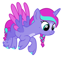 Size: 804x752 | Tagged: safe, artist:sugarcubecreationz, derpibooru import, oc, oc:lilac, alicorn, pony, base used, colored wings, female, mare, simple background, solo, two toned wings, white background, wings