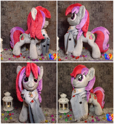 Size: 2360x2560 | Tagged: safe, artist:1stastrastudio, derpibooru import, oc, earth pony, pony, clothes, female, irl, mare, photo, plushie, scarf, solo