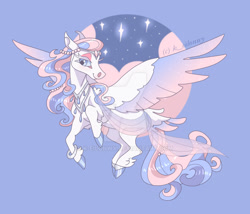 Size: 1600x1368 | Tagged: safe, artist:k-eilonwy, derpibooru import, star catcher, pegasus, pony, g3, deviantart watermark, female, jewelry, mare, necklace, obtrusive watermark, solo, spread wings, watermark, wings