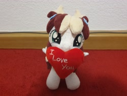 Size: 4032x3024 | Tagged: safe, artist:xeto_de, derpibooru import, oc, oc:vanilla cream, heart, irl, photo, plushie