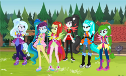 Size: 3080x1856 | Tagged: safe, artist:lovemonsterhigh123, derpibooru import, screencap, oc, equestria girls, legend of everfree, crystal guardian, crystal wings, female, ponied up, screencap background, wings