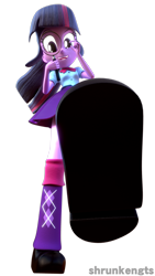 Size: 2160x3840 | Tagged: safe, artist:shrunkengts, derpibooru import, twilight sparkle, equestria girls, 3d, boots, female, giantess, high heel boots, low angle, macro, shoes, simple background, solo, transparent background