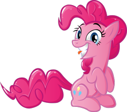 Size: 1200x1062 | Tagged: safe, artist:sirponylancelot, derpibooru import, pinkie pie, earth pony, pony, 2012, female, grin, looking at you, simple background, smiling, solo, tongue, tongue out, transparent background