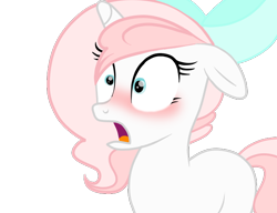 Size: 650x500 | Tagged: safe, artist:sugarcubecreationz, derpibooru import, oc, oc:sweetheart, pony, unicorn, blushing, bow, ears, female, floppy ears, hair bow, mare, simple background, solo, transparent background