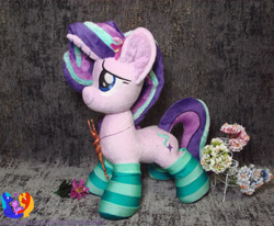 Size: 2802x2304 | Tagged: safe, artist:1stastrastudio, derpibooru import, starlight glimmer, pony, clothes, high res, irl, photo, plushie, socks, solo, striped socks