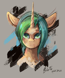 Size: 3000x3600 | Tagged: safe, artist:龙宠, derpibooru import, oc, oc only, oc:star shadow, pony, unicorn, bust, female, high res, horn, looking at you, mare, portrait, smiling, smiling at you, solo, unicorn oc