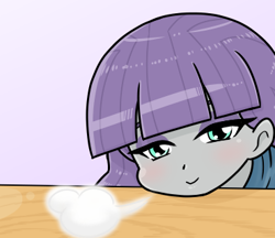 Size: 370x320 | Tagged: safe, alternate version, artist:batipin, derpibooru import, part of a set, maud pie, equestria girls, looking at you, smiling, when she smiles