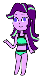 Size: 446x733 | Tagged: safe, artist:prabowomuhammad23, derpibooru import, starlight glimmer, equestria girls, clothes, simple background, swimsuit, transparent background