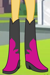 Size: 524x779 | Tagged: safe, derpibooru import, screencap, sunset shimmer, equestria girls, boots, high heel boots, legs, pictures of legs, shoes, solo