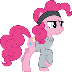 Size: 3000x3005 | Tagged: safe, artist:cloudyglow, derpibooru import, pinkie pie, earth pony, pony, the last laugh, female, high res, mare, simple background, solo, transparent background, vector