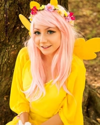Size: 1280x1600 | Tagged: safe, artist:saru cosplay, derpibooru import, fluttershy, human, clothes, cosplay, costume, irl, irl human, photo, solo