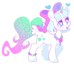 Size: 1428x1242 | Tagged: safe, artist:shady-bush, derpibooru import, oc, original species, unicorn, bow, female, mare, scented pony, simple background, solo, tail, tail bow, transparent background