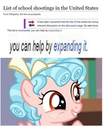 Size: 1496x1836 | Tagged: safe, edit, edited screencap, screencap, cozy glow, pegasus, pony, bow, caption, cozy glow's bow, cropped, female, filly, foal, freckles, gritted teeth, hair bow, image macro, imgflip, implied school shooting, oh no, pure concentrated unfiltered evil of the utmost potency, pure unfiltered evil, school shooting, smiling, text, this will end in death, this will end in school shooting, this will not end well, united states, we are going to hell, why, wikipedia