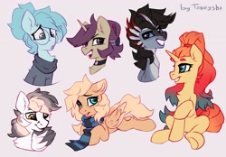 Size: 3600x2500 | Tagged: safe, artist:taneysha, derpibooru import, oc, oc only, earth pony, pegasus, pony, unicorn