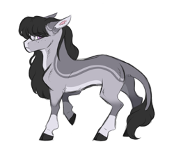 Size: 3401x2914 | Tagged: safe, artist:venommocity, derpibooru import, octavia melody, earth pony, pony, alternate design, female, leonine tail, looking at you, looking sideways, mare, side view, simple background, solo, white background