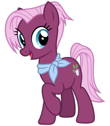 Size: 2800x3200 | Tagged: safe, artist:cheezedoodle96, derpibooru import, jasmine leaf, earth pony, pony, common ground, discordant harmony, .svg available, background pony, clothes, female, looking at you, mare, neckerchief, raised hoof, raised leg, scarf, simple background, solo, svg, transparent background, vector