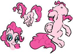 Size: 1762x1298 | Tagged: safe, artist:saltycube, derpibooru exclusive, derpibooru import, pinkie pie, earth pony, pony, cute, eyes closed, female, happy, jumping, lying down, mare, on back, simple background, smiling, solo, white background