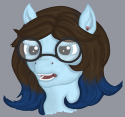 Size: 1475x1378 | Tagged: safe, artist:valdemar, derpibooru import, oc, oc only, oc:mayzay, pegasus, pony, bust, female, glasses, mare, portrait, solo