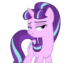 Size: 1680x1440 | Tagged: safe, derpibooru import, edit, edited screencap, screencap, starlight glimmer, pony, unicorn, season 5, the cutie re-mark, bedroom eyes, not a vector, s5 starlight, simple background, solo, transparent background